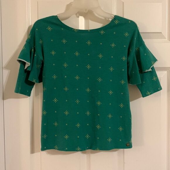Matilda Jane Size 8 girls Ruffle sleeve top - Picture 1 of 6
